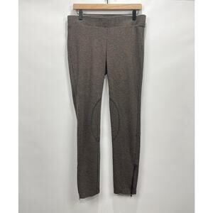 Cabi Heather Brown Ankle Zip Leggings
